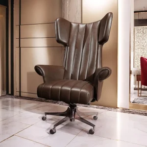 Factory Modern Home Office Furniture Ergonomic Office Chairs Luxury Leather Office Chairs with Wheels