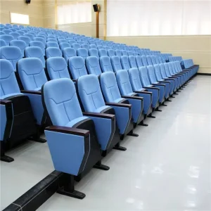 Factory Modern Iron Eco Friendly Leather+PVC Church Armchairs Auditorium Conference Chairs Rotating Seat Hotel Dining