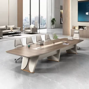 Factory Modern Large Wooden Rectangular Office Furniture Conference Meeting Room Board Training Table Set for 12