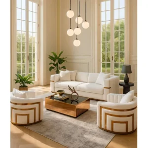 Factory Modern Luxury Living Room Sofa Furniture Set Fabric 3 Seater Modular Sectional 1+2+3 Comfortable Couch Set