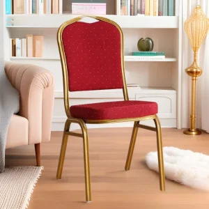 Factory Modern Metal Fancy Luxury Stackable Church Wedding Hotel Commercial Hall Event Dining Banquet Chairs