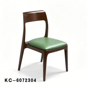 Factory Modern Minimalist Dining Chair Tech Wood Structure with Comfortable PU Leather Cushion for Home & Hotel