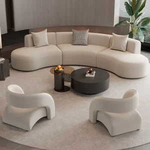 Factory Modern Nordic Simple Velvet Fabric Sofa Suitable for Large Family Fabric for Modern Living Room Luxury