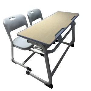 Factory Modern School Furniture Custom Made Double Seater School Table Desk and Chair Set for Classroom