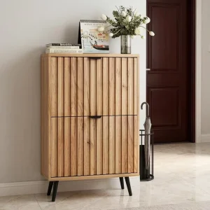 Factory Modern Wooden Extendable Shoe Rack Cabinet for Gym Living Room Furniture