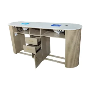Factory New Design Product Modern Manicure Table Nail Salon Furniture With High Quality Materials Double Seats