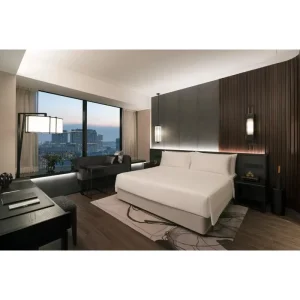 Factory Nice Price Modern Hotel Bedroom Set Commercial Solid Wood Hotel Bed Queen Size Complete Hotel Room