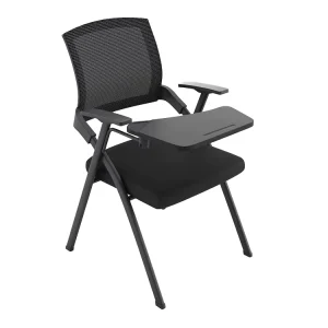 Factory OEM Modern Mesh Office Chair with Foldable Writing Pad Ergonomic Stackable Conference Chair