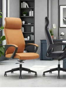 Factory OEM PU Ergonomic Mesh Office Chair Lumbar Support High Back Swivel Computer Chair for Home Office School Hotel Use Light