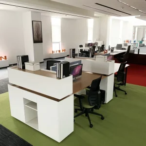 Factory Oem Screen Staff Employee Aluminum Office Partition Table Customized Cubicle Workstation