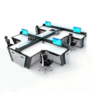 Factory Office Console with Expandable Modular Office Workstations for Employees
