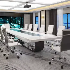 Factory Office Furniture OEM Modern Wooden Council Boardroom Negotiating Conference Room Meeting Table for 12 Person
