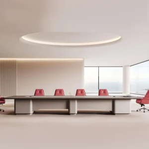 Factory Office Furniture Wooden Council Meeting Room Office Desk Multi Person Conference Table