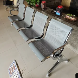 Factory Outlet Waiting Chair Metal Waiting Chair with 4 Seats Chair Make with Metal for Garden Hospital Station