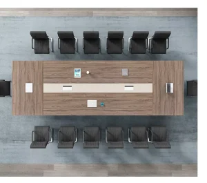 Factory Popular Boardroom Conference Table Modern Meeting Table for Office Hospital School Use Customized