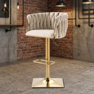 Factory Popular Handmade Bar Stools Adjustable Swivel Bar Chairs for Cafe Restaurant Luxury Bar Chairs