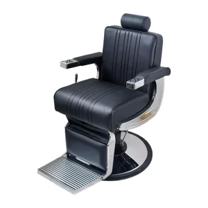 Factory Price 360 Rotating Height Adjustable Leather Stainless Steel Hydraulic Barber Salon Chair Round-bottomed