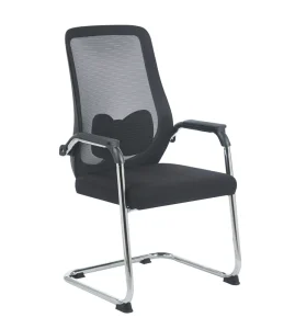 Factory Price Black Contemporary Ergonomic Fabric Full Mesh Executive Office Chair with Stainless Steel Legs