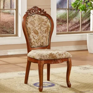 Factory Price European Style Carved Dining Chairs Solid Wood Hotel Furniture Banquet Chairs