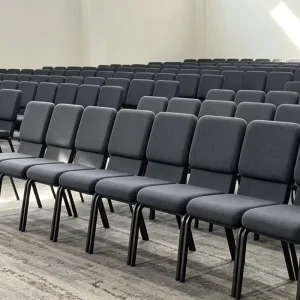 Factory Price Fabric Customized Logo Design Metal Iron Modern Chair Used for Church Theater Hotel School Office Chair