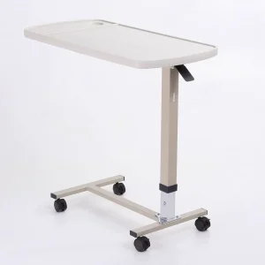Factory Price Medical Furniture Movable Over Bed Dinning Table Hospital Portable Wooden Dinner Table for Patient Eat in Bed