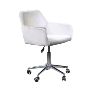 Factory Price Mid Back Swivel Office Chair Steel Frame Comfortable Velvet Design Office Chair for Home Study