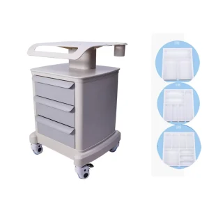 Factory Price Mobile Abs Dental Cabinet Trolley Medical Cart With Wheels for Dental Ultrasonic Scalpel With Drawer