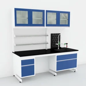 Factory Price Mobile Lab Edge Bench with Cabinet School Chemical Laboratory Furniture Lab Worktable Modular Workstations