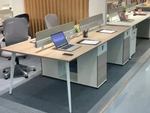 Factory Price Modern Eco Friendly Multi person Staff Desk Modular Commercial Office Workstation with Wooden Frame