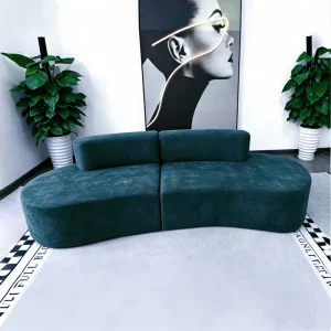Factory Price OEM Modern Luxury Home House Corduroy Fabric Sofas Set Furniture Bed Couch Compressed Sofa for Living Room