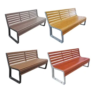 Factory Price Outdoor Recycled Plastic Wooden Long Bench Public Seating Garden Patio Heavy Duty Park Bench