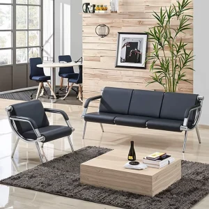 Factory Price Silver Salon Waiting Chair Long Chair Multi chair Waiting Sofa Hall Waiting Sofa