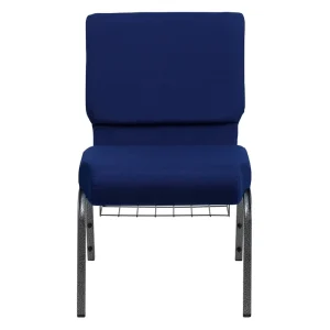 Factory Price Theater Chair Church Chairs with Metal Rack Navy Blue Church Pulpit Chairs for Pastor and Home Office Use