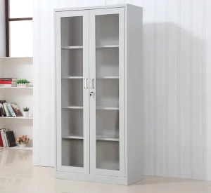 Factory Price White Office Filing Cabinet Steel Swing Door Storage Steel Home Cabinet Within 5 Layers Cupboard