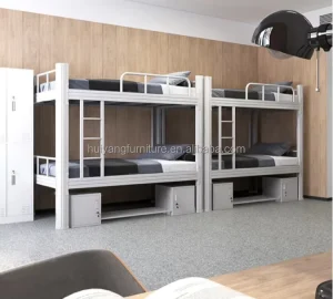 Factory Price Worker Double Metal Bunk Bed Boarding School Steel Bunk Bed