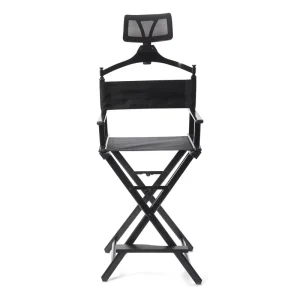 Factory Professional Rose Gold Red Makeup Artist Functional Barber Chair Director Chair with Headrest