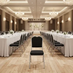 Factory Quality Metal Chair Banquet Dining Chairs Aluminum Hotel Fabric Hotel Chairs