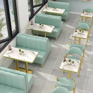 Factory Restaurant Furniture Table and Chairs Schools Canteen or Fast Food Restaurants Dining Set