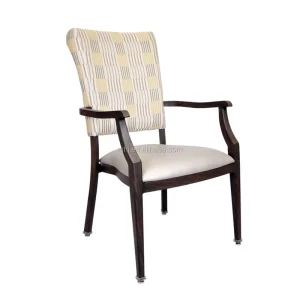 Factory Sale North America Style Aluminum Antique Cafe Hotel Restaurant Dining Apartment Arm Chairs