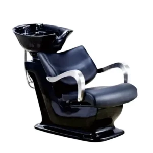 Factory Salon Beauty Barber Chair Furniture Hair Washing Chair with Ceramic Basin Shampoo Bed