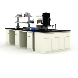 Factory School Lab Table Lab Bench Furniture Laboratory Working Bench with Reagent Shelves