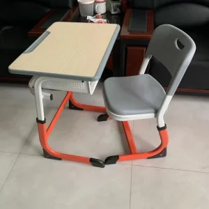 Factory School Table and Chair Set Adjustable Height Waterproof Student’s Desk for School