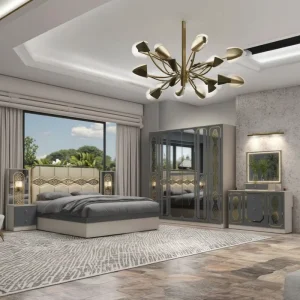Factory Showroom Hotel Bedroom Set Hotel Home China Furniture Luxury Full Set King Size Bed Room Bedroom Furniture Set