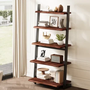 Factory Simple Design Solid Wood Display Shelf Bookcase 3/4/5 Layers Bookshelf