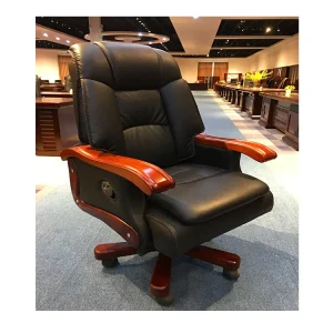Factory Simple Luxury Classic Modern Leather Revolving Office Chair With Pulleys
