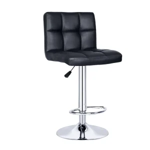 Factory Soft Padded Adjustable PU Leather Barstools Counter Stools Swivel Leather Bar Stools for Bar Table