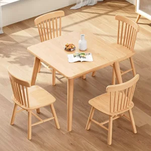 Factory Solid Wooden Modern Restaurant Bar Tables Furniture Wood Square Dining Casfe Coffee Shop Tables and Chair Set