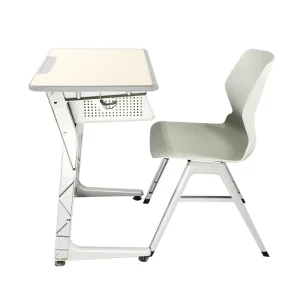 Factory Student Desk Chair Set Metal Frame School Classroom Furniture With Storage Drawer