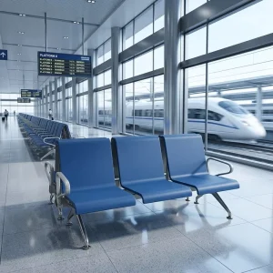 Factory Supply Colorful Polyurethane Pu Cushion 3 4 5 Seats Airport Waiting Chair
