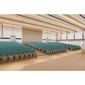 Factory Supply Commercial Theater Furniture Wood Auditorium Chair for Church Lecture Hall Hotel Music Hall Cinemas